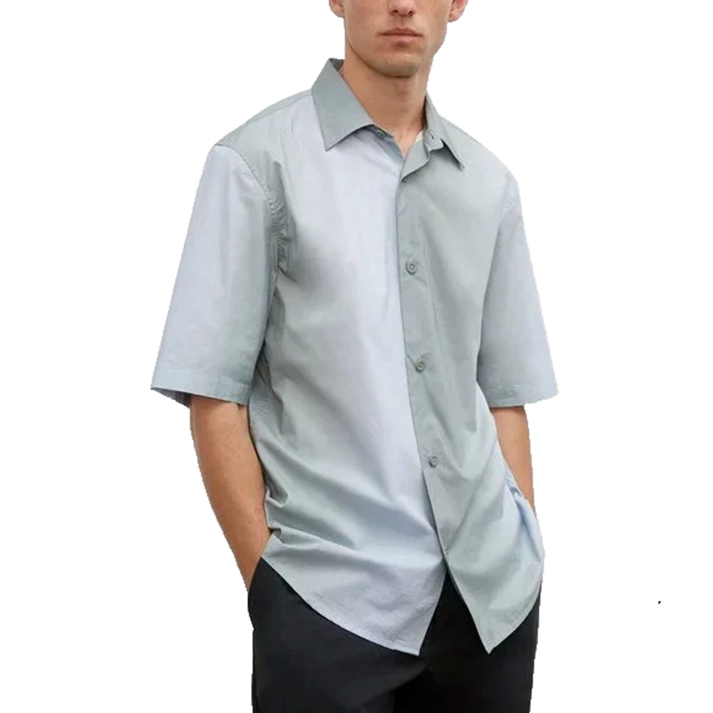 Club Monaco Short Sleeve Ombré Blue Boxy Shirt Size XS NWT